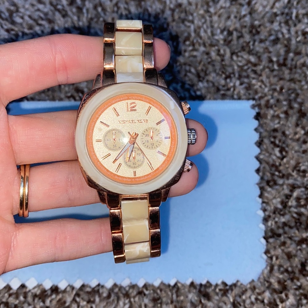 Rose Gold & Pearl Michael Kors Watch